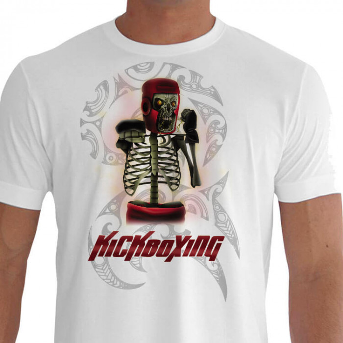 Camiseta CAVEIRA KICKBOXING - Branca