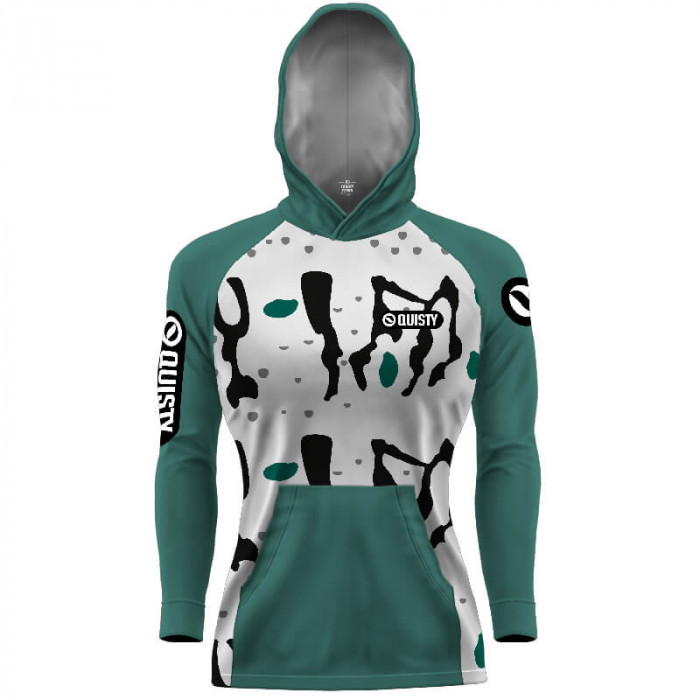 Camiseta com capuz hardy protection Pintado Verde - PESCA ESPORTIVA DRYUV50