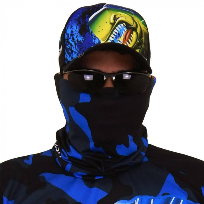 Máscara de Proteção Solar Majestoso Dourado do Mar Camuflado UV 50 PROTECTION - Pesca Esportiva