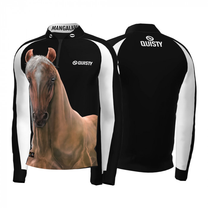 Camisa Premium Pro Elite Cavalgada Mangalarga Marchador Champagne DryUv50+ + Punho de Luva