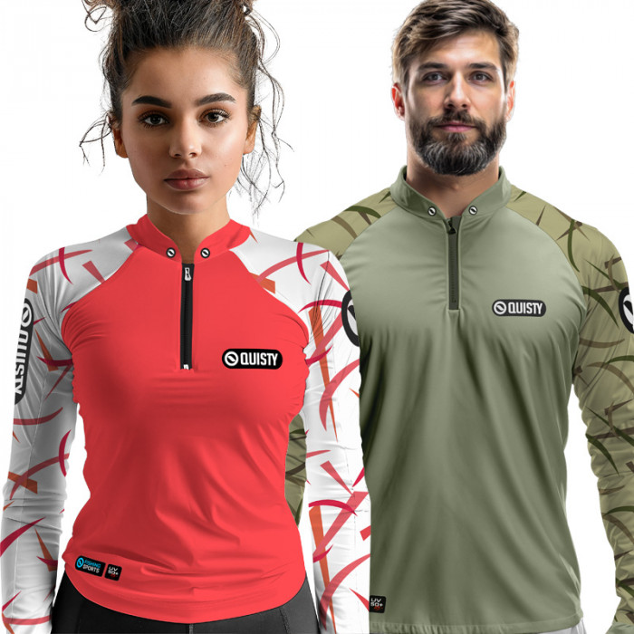 Combo dos Namorados Camisa Pro Elite Feminina Black Bass Kid Ocelos + Pro Elite Black Bass Kid Ocelos Masculina Pesca Esportiva DryUv50 + Punho Luva