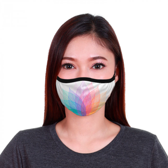 Máscara De Proteção Dupla Flores  Dryfit UV50+