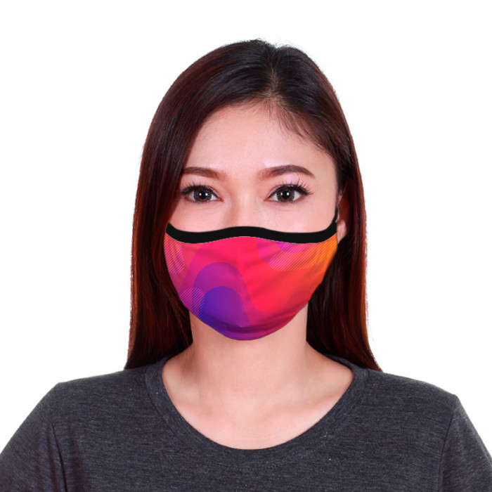 Máscara De Proteção Dupla Formas Geométricas Dryfit UV50+