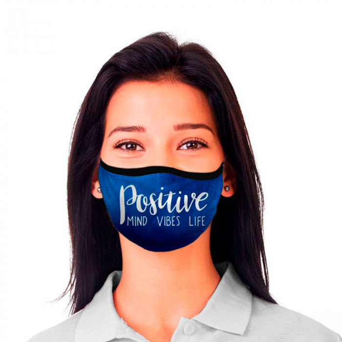 Máscara De Proteção Dupla Positive Vibes Dryfit UV50+