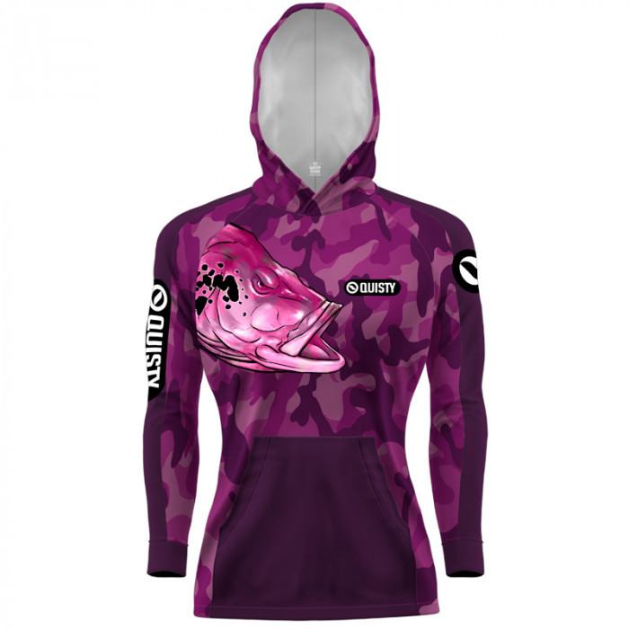 Camisa Com Capuz Hardy Protection Tucunaré Pantanal Feminina Capuz - Pesca Esportiva DryUv50