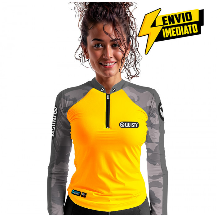 Camisa Premium - Pro Elite Army Feminina - Pesca Esportiva - DryUv50 + Punho Luva - Envio Imediato