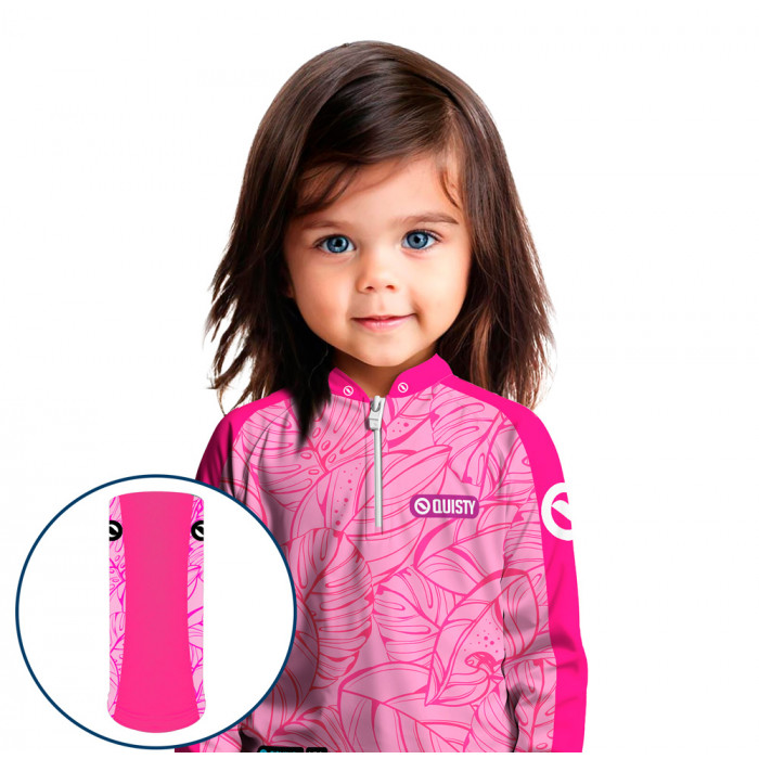 Combo Premium Infantil - Pro Elite Feminina Fishing - Pesca Esportiva - Camisa + Punho Luva + Máscara DryUv50+