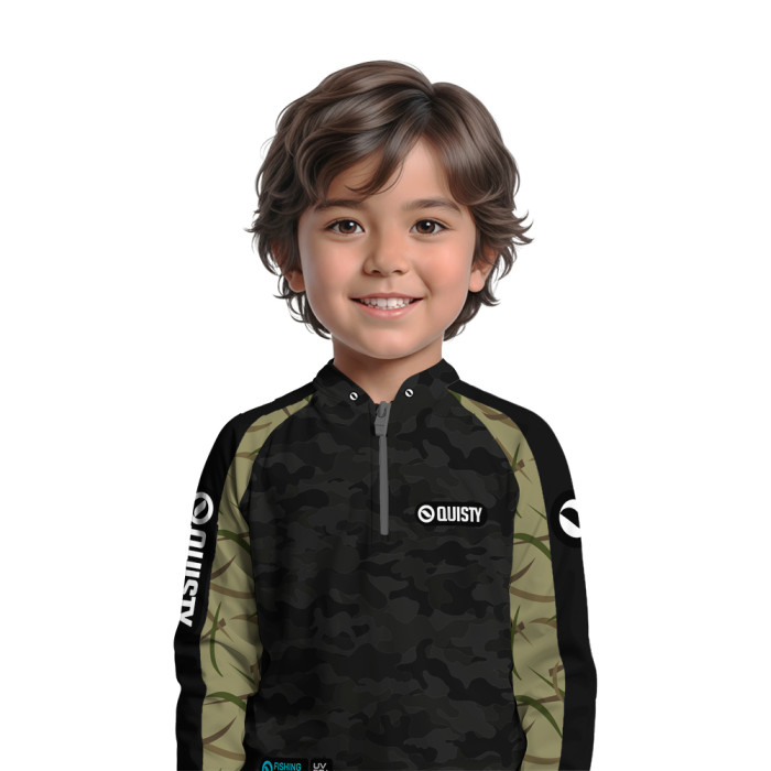 Camisa Premium Infantil - Pro Elite DarkBass - Pesca Esportiva - DryUv50 + Punho Luva