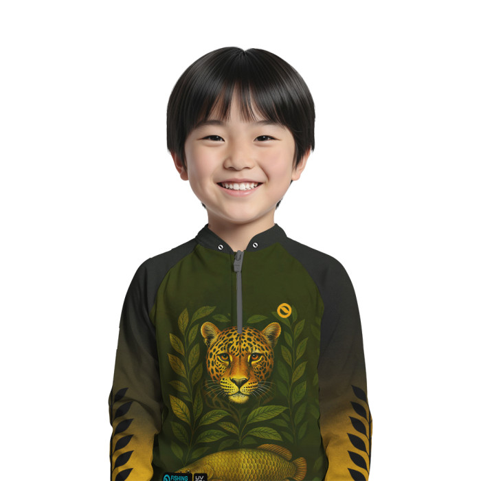 Camisa Premium Infantil - Pro Elite Pirarucu Espírito Amazônico - Pesca Esportiva - DryUv50 + Punho Luva