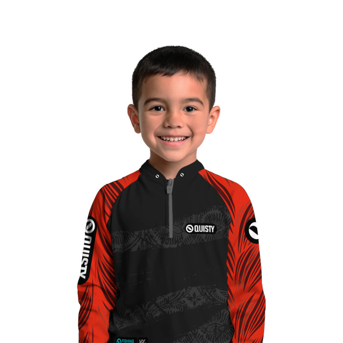 Camisa Premium Infantil - Pro Elite Scarlet - Pesca Esportiva - DryUv50 + Punho Luva