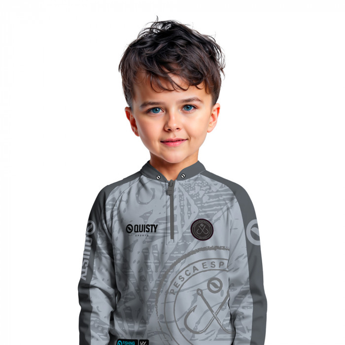 Camisa Premium Infantil - Pro Elite Anzol - Pesca Esportiva - DryUv50 + Punho Luva