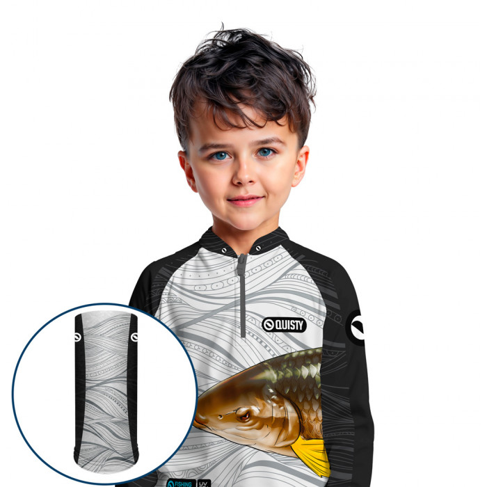 Combo Premium Infantil - Pro Elite Piapara Pesca Esportiva - Camisa + Punho Luva + Máscara DryUv50+