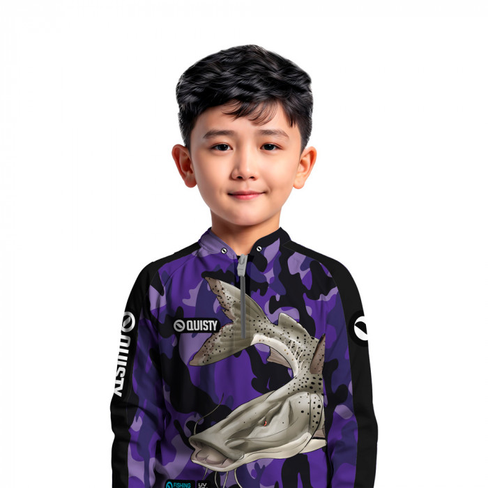 Camisa Premium Infantil - Pro Elite Pintado Pesca Esportiva - DryUv50 + Punho Luva