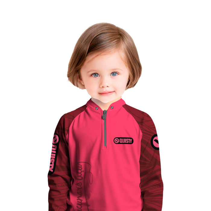Camisa Premium Infantil - Camisa Premium - Pro Elite Just Hook It Tucunaré Pink - Pesca Esportiva - DryUv50+ Punho Luva