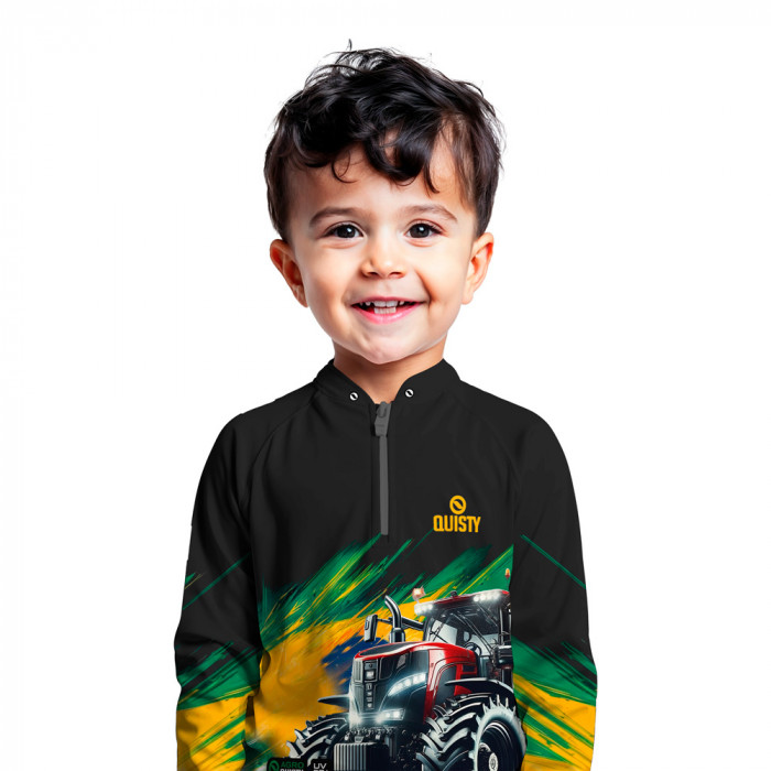 Camisa Premium Infantil - Pro Elite Trator da Nossa Terra- Agro Sports- DryUv50+ Punho Luva