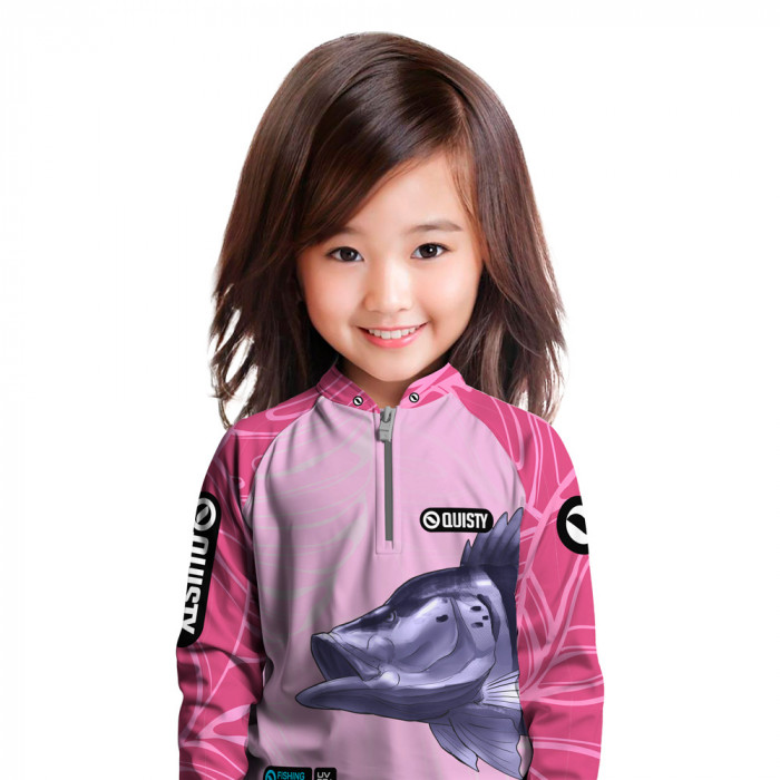 Camisa Premium Infantil - Pro Elite Tucunaré Azul Feminina Pesca Esportiva - DryUv50 + Punho Luva