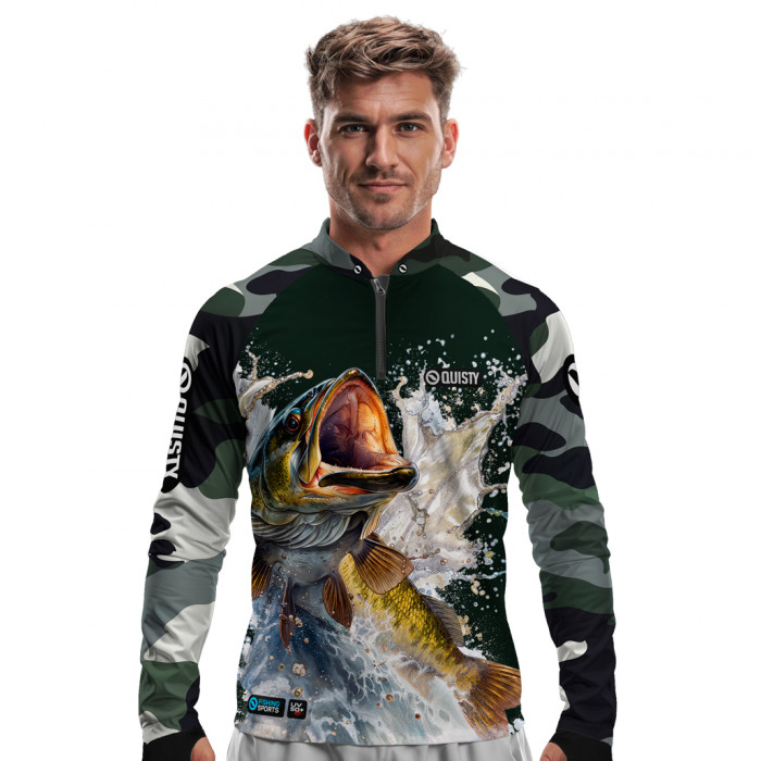 Camisa Premium - Pro Elite Pro Elite Army Fishing - Pesca Esportiva - DryUv50+ Punho Luva