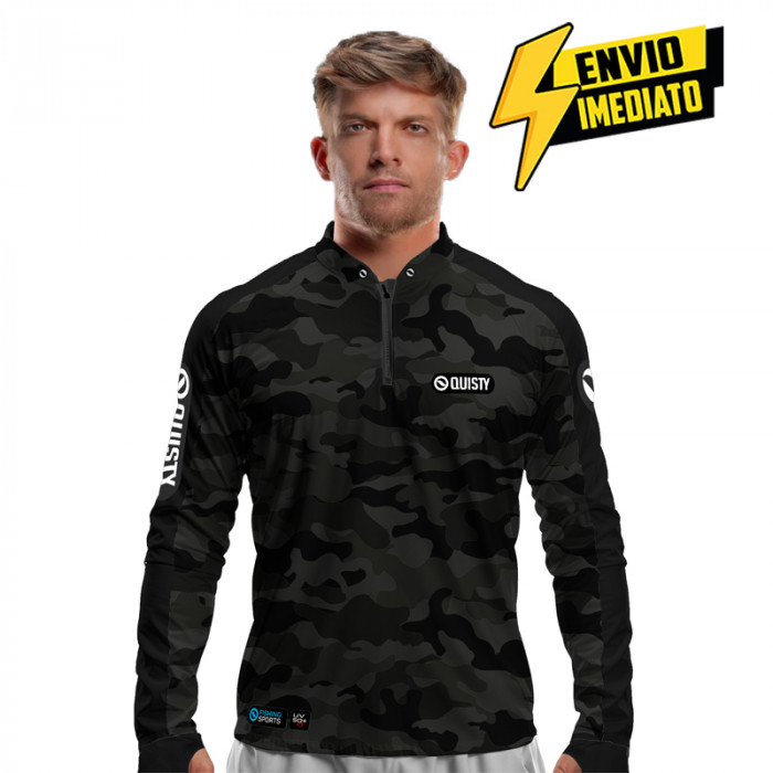 Camisa Premium Pro Elite Army Black Pesca Esportiva DryUv50  Punho de Luva - Envio Imediato