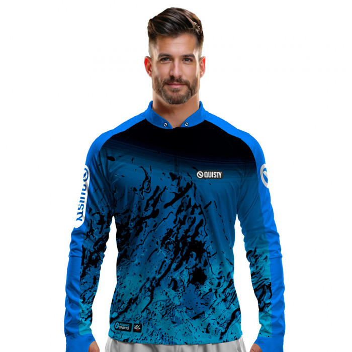 Camisa Premium - Pro Elite Black Tide - Pesca Esportiva - DryUv50+ Punho Luva