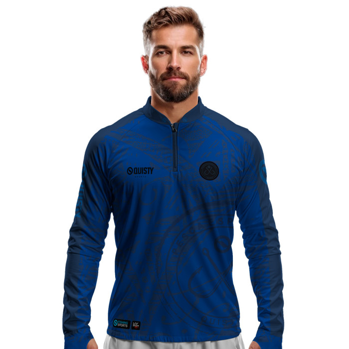 Camisa Premium - Pro Elite Anzol Blue Pesca Esportiva - DryUv50+ Punho Luva