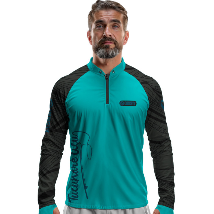 Camisa Premium - Pro Elite Just Hook It Tucunaré Azul Maré - Pesca Esportiva - DryUv50+ Punho Luva