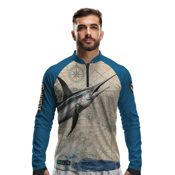 Camisa Premium - Pro Elite Espada do Mar - Pesca Esportiva - DryUv50+ Punho Luva