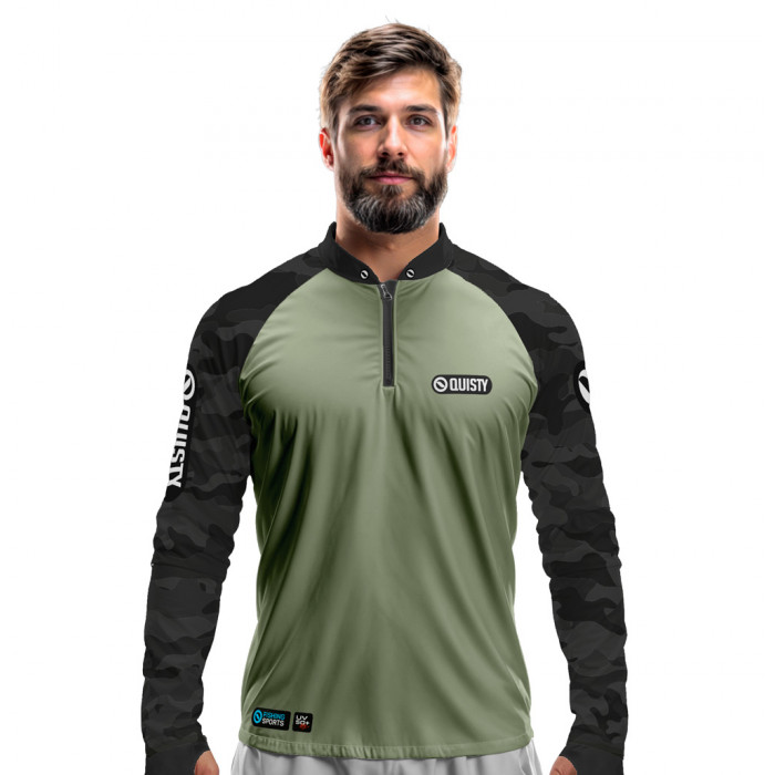 Camisa Premium - Pro Elite Militar Bass - Pesca Esportiva - DryUv50+ Punho Luva