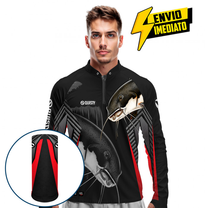Combo Premium - Pro Elite Pirarara Bom De Briga Pesca Esportiva - Camisa + Punho Luva + Máscara DryUv50 Envio Imediato
