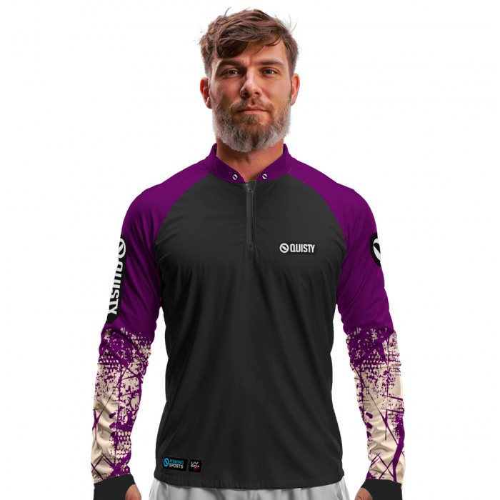 Camisa Premium - Pro Elite Purple Night - Pesca Esportiva - DryUv50+ Punho Luva