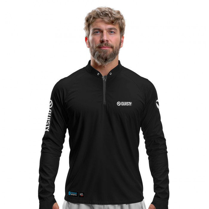 Camisa Premium - Pro Elite Sport Clean Preta - DryUv50 + Punho Luva