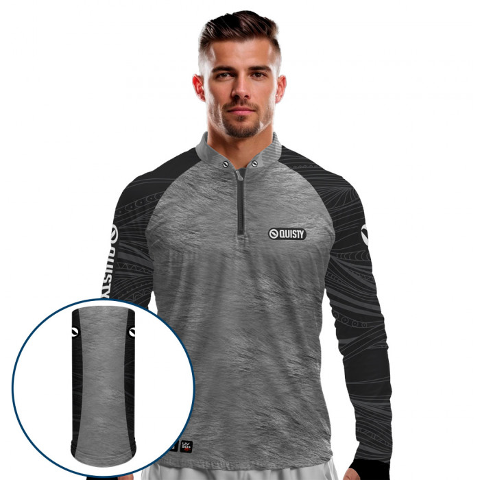 Combo Premium - Pro Elite Tribal Shadow - Camisa + Punho Luva + Máscara Premium DryUv50+