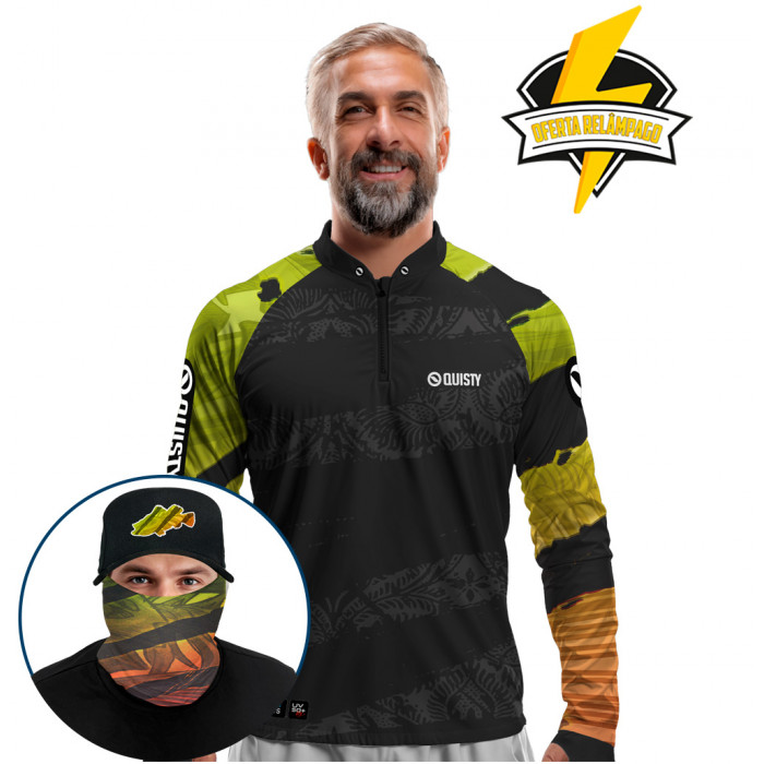 Super Combo Premium - Pro Elite Tucuna Amazon - Camisa + Punho Luva + Máscara Premium + Boné Tela DryUv50+