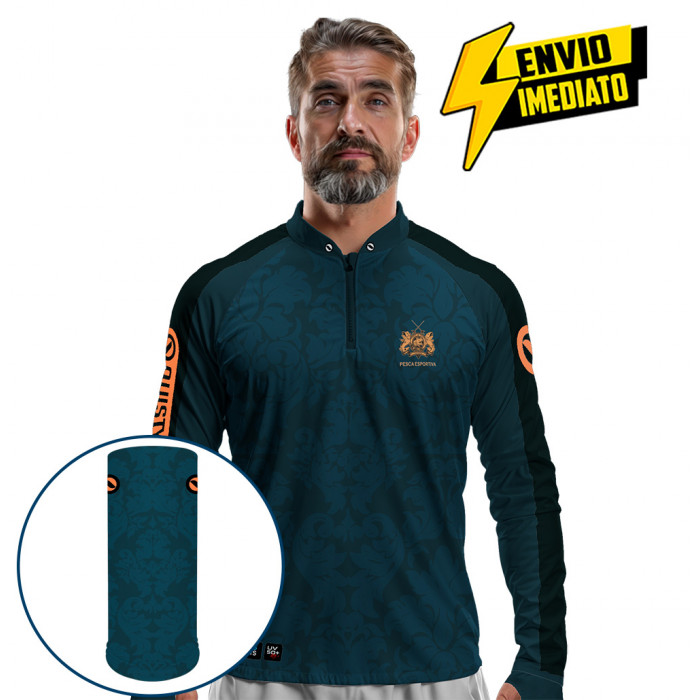 Combo Premium - Pro Elite Tucuna No Stress - Camisa + Punho Luva + Máscara DryUv50 Envio Imediato