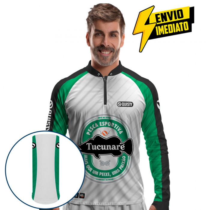 Combo Premium - Pro Elite Tucuna Beer Pesca Esportiva - Camisa + Punho Luva + Máscara DryUv50 Envio Imediato