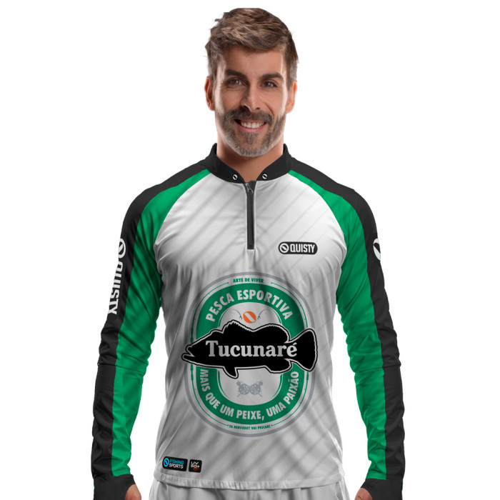 Camisa Premium - Pro Elite Tucuna Beer Pesca Esportiva - DryUv50+ Punho Luva