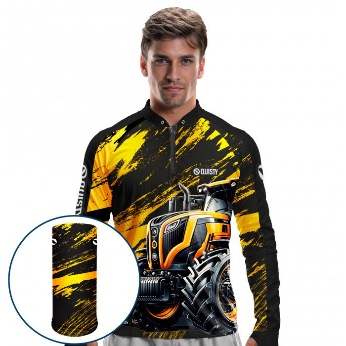 Combo Premium - Pro Elite Bravo Agrário - Agro Sports - Camisa + Punho Luva + Máscara Premium DryUv50+