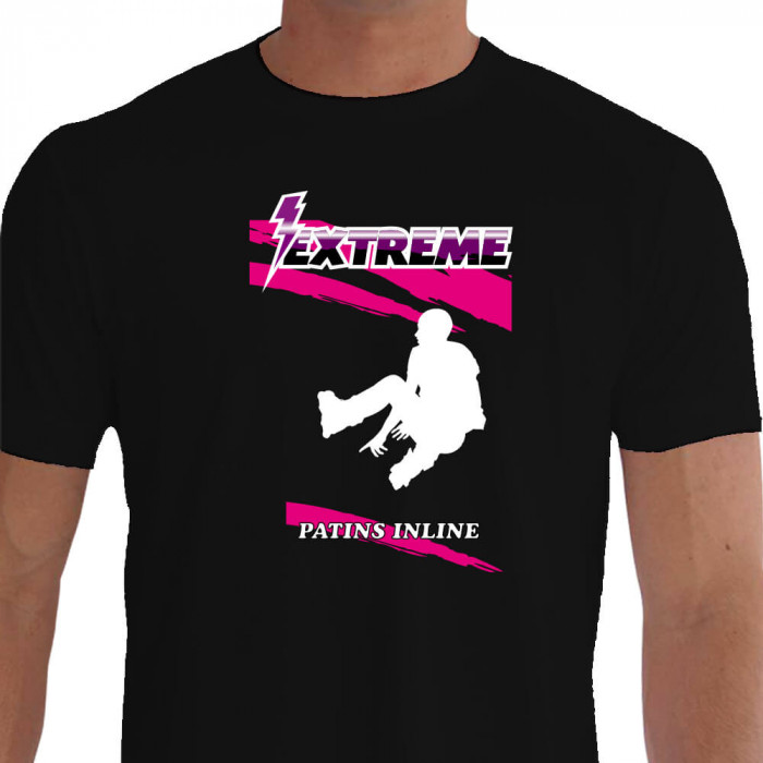 camiseta sbran patins in line - PRETA