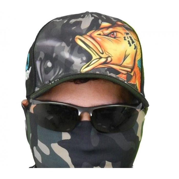 Boné - Pesca Esportiva -Tucunaré Camuflado UV 50 PROTECTION