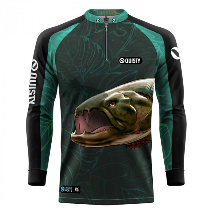 Camisa Premium - Pro Elite Trairão Azul - DryUv50 + Punho Luva