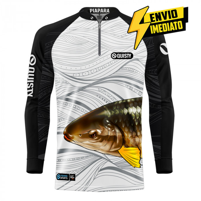 Camisa Premium - Pro Elite Piapara Pesca Esportiva - DryUv50 + Punho Luva - Envio Imediato