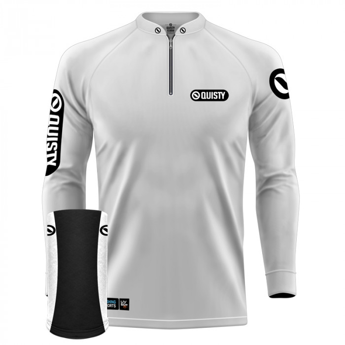 Combo Premium - Pro Elite Sport Clean Branca - Camisa + Punho Luva + Máscara DryUv50
