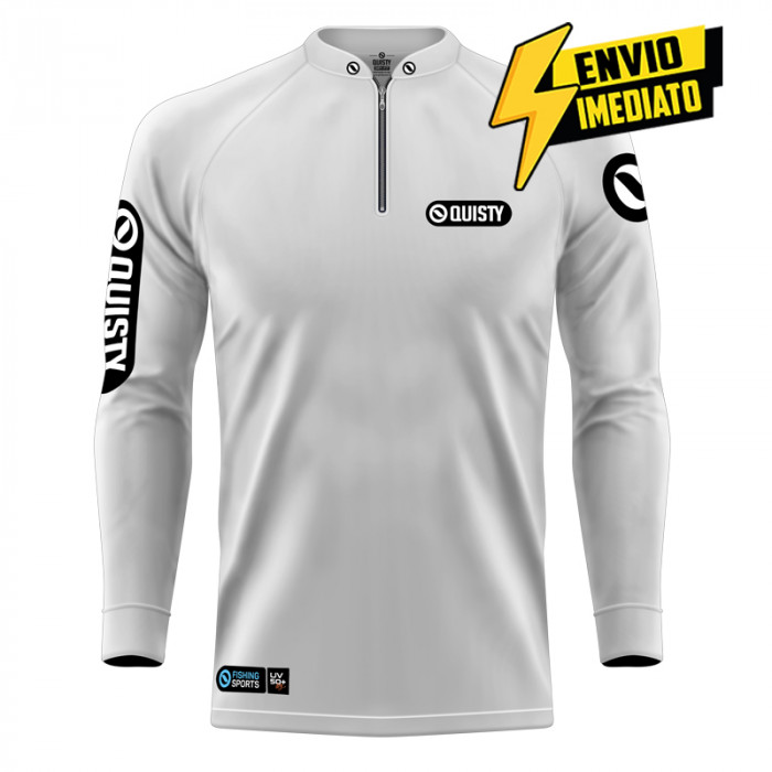 Camisa Premium - Pro Elite Sport Clean Branca - DryUv50 + Punho Luva - Envio Imediato