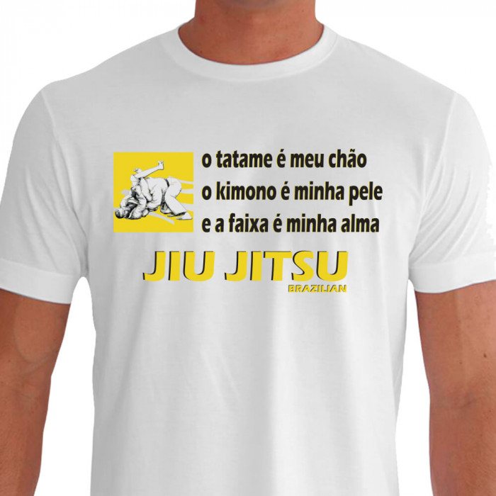 Camiseta de Jiu Jitsu Tatame é meu chão - Branca