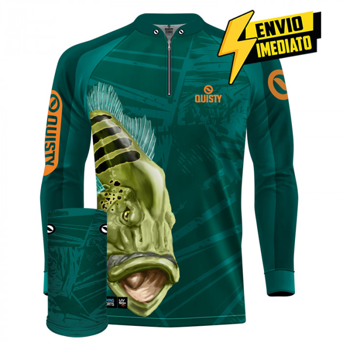 Combo Premium - Pro Elite Troféu De Pescador - Camisa + Punho Luva + Máscara DryUv50 Envio Imediato