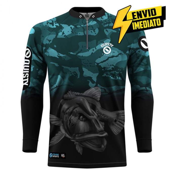 Camisa Premium - Pro Elite Tucunaré Cyan Esportiva - DryUv50 + Punho Luva - Envio Imediato