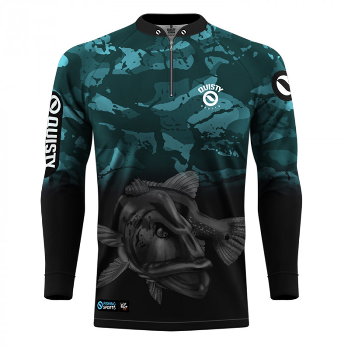 Camisa Premium - Pro Elite Tucunaré Cyan Esportiva - DryUv50 + Punho Luva