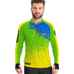 Camisa Premium - Pro Elite Dourado do Mar Fisherman - Pesca Esportiva - DryUv50+ Punho Luva