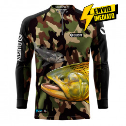 Camisa Pro Elite Dourado do Rio Pantanal Pesca Esportiva - Envio Imediato