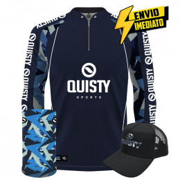Super Combo Premium - Pro Elite Kid Ocelos FLY V110 Pesca Esportiva - Camisa + Punho Luva + Máscara + Boné DryUv50+ Envio Imediato