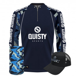 Super Combo Premium - Pro Elite Kid Ocelos FLY V110 Pesca Esportiva - Camisa + Punho Luva + Máscara + Boné DryUv50+